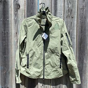 NWT REEBOK RNF BOMBER MILITARY GREEN WORKOUT WINDBREAKER JACKET SMALL GYM $180